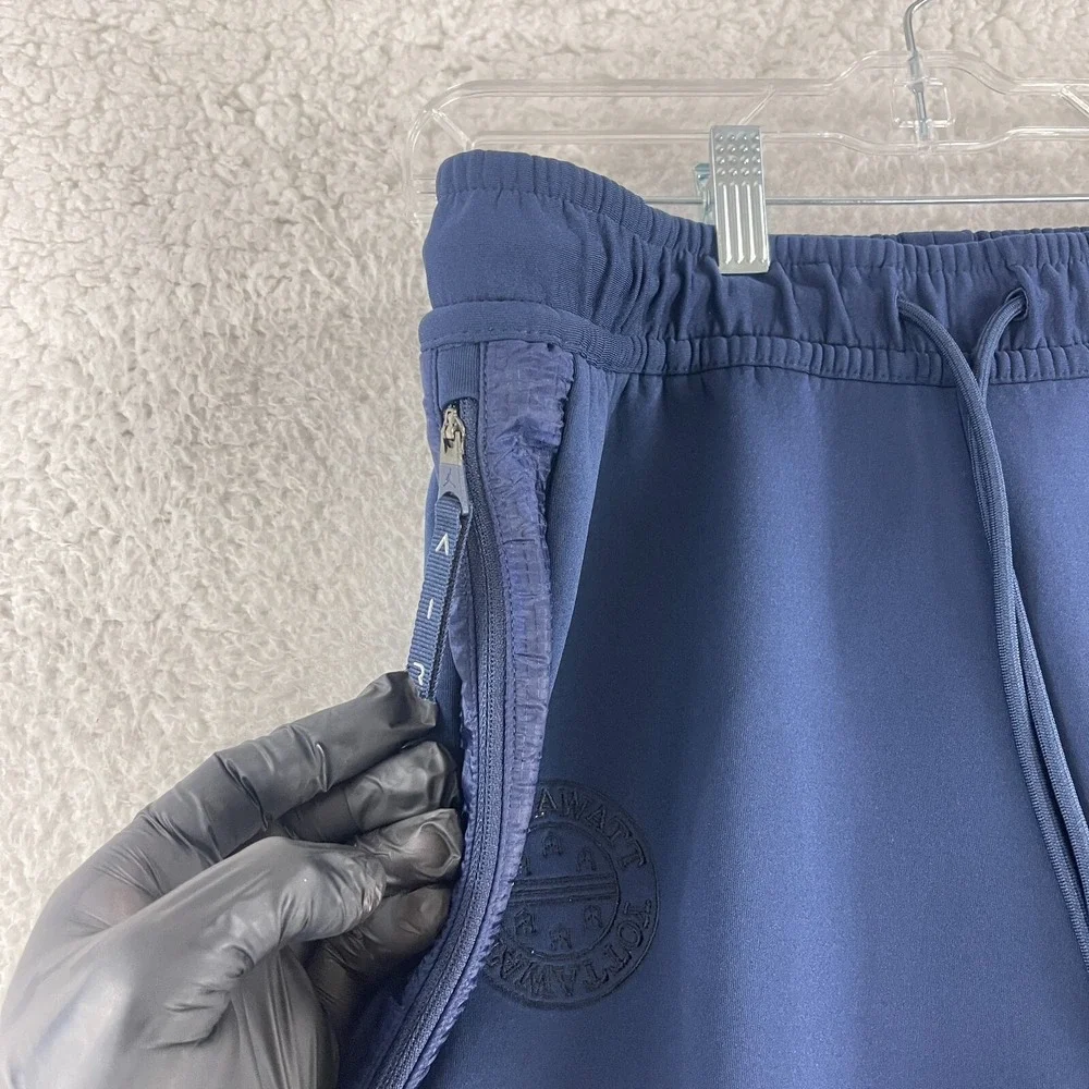 Nike Jordan Blue Training Game Straight Leg Pants Mens Pull On Drawstring Size M